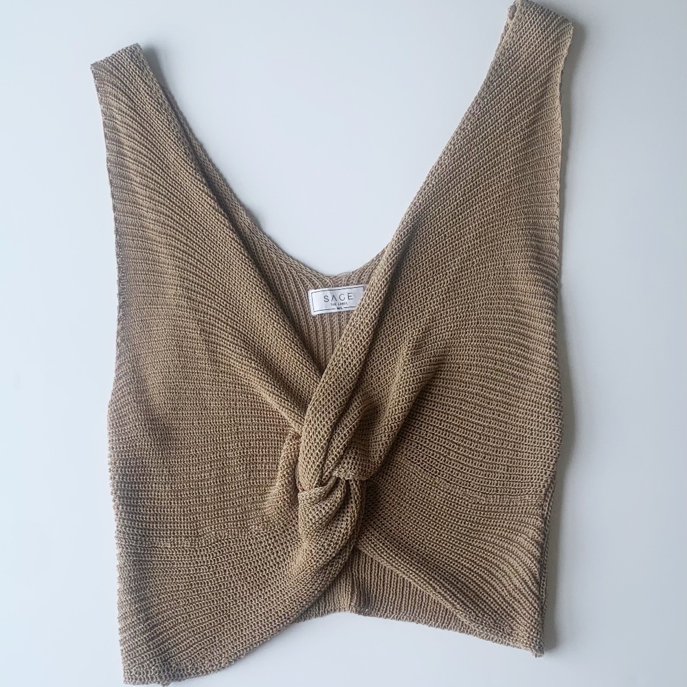 Sage the Label Knit Tank in Sand - Size M/L